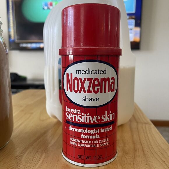 Vintage Noxema Medicated Sensitive Skin Shaving Cream Red Can 1993 Discontinued